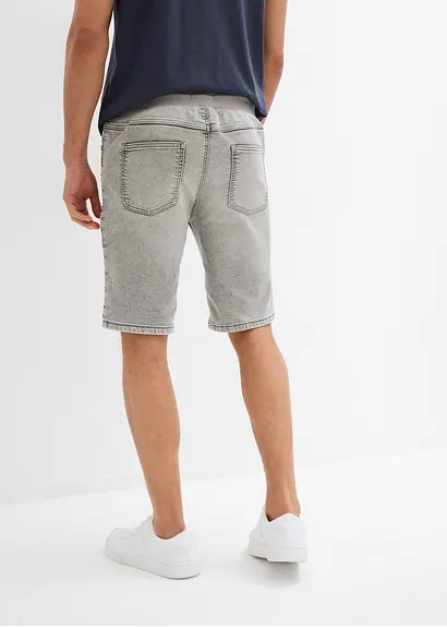 Bonprix Kernige Bermuda Aus Bequemen Sweat-Denim - Grau