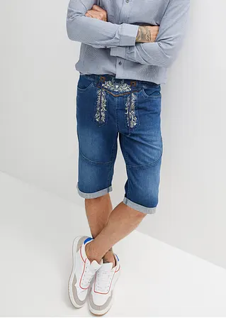Bonprix Kernige Jeans-Bermuda Mit Stickerei Passend Zum Oktoberfest