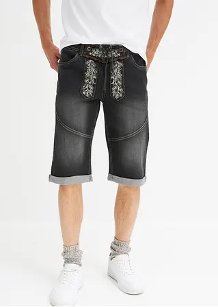 Bonprix Kernige Jeans-Bermuda Mit Stickerei Passend Zum Oktoberfest