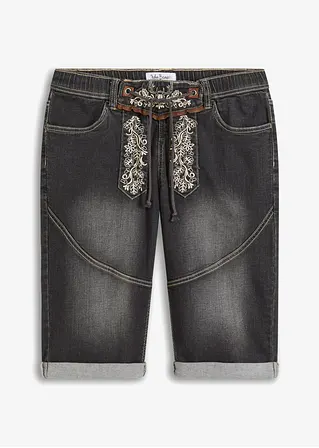 bonprix Kernige Jeans-Bermuda mit Stickerei passend zum Oktoberfest