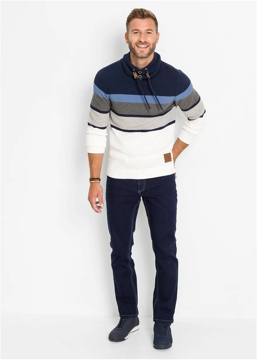 Bonprix Kerniger Pullover Mit Schlauchkragen In Modischem Grobstrick