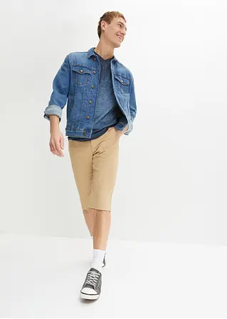 Bonprix Kerniges Henleyshirt In Angesagtem Vintage Look - Blau