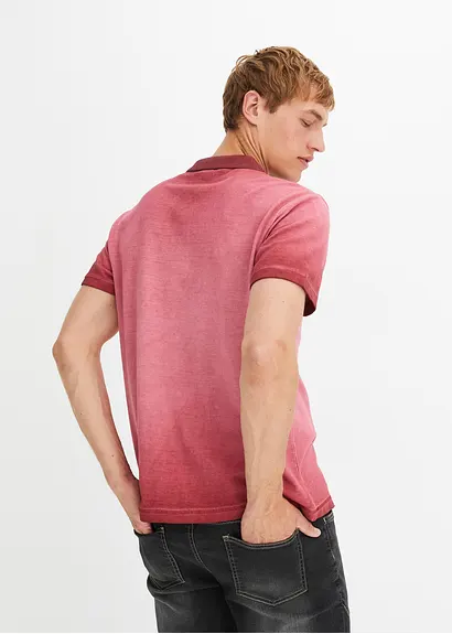Bonprix Kerniges Poloshirt Im Loose Fit Mit Angesagtem Print. Jedes Teil Ist Auf Grund Der Besonderen Waschung Ein Unikat