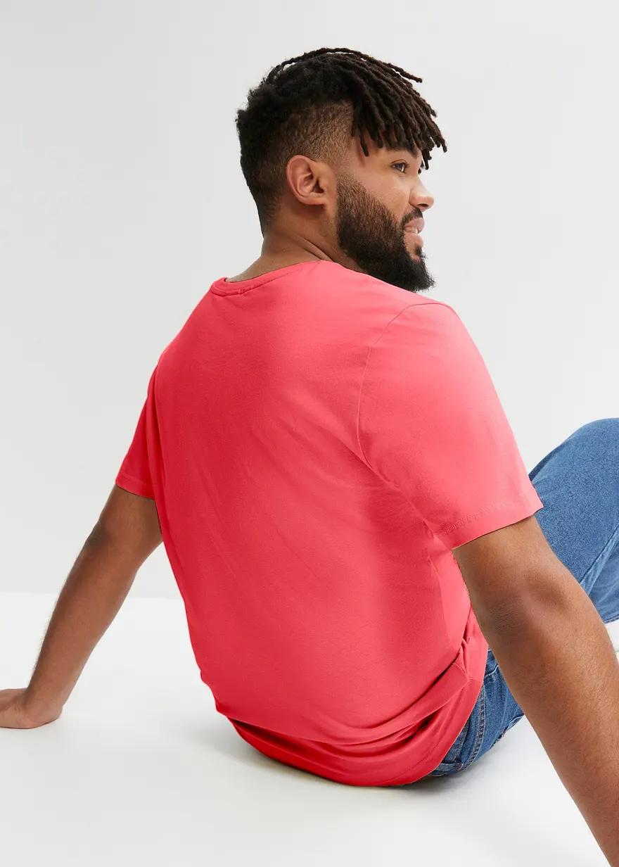 Bonprix Kerniges T-Shirt Aus Hautfreundlicher Bio Baumwolle - Pink