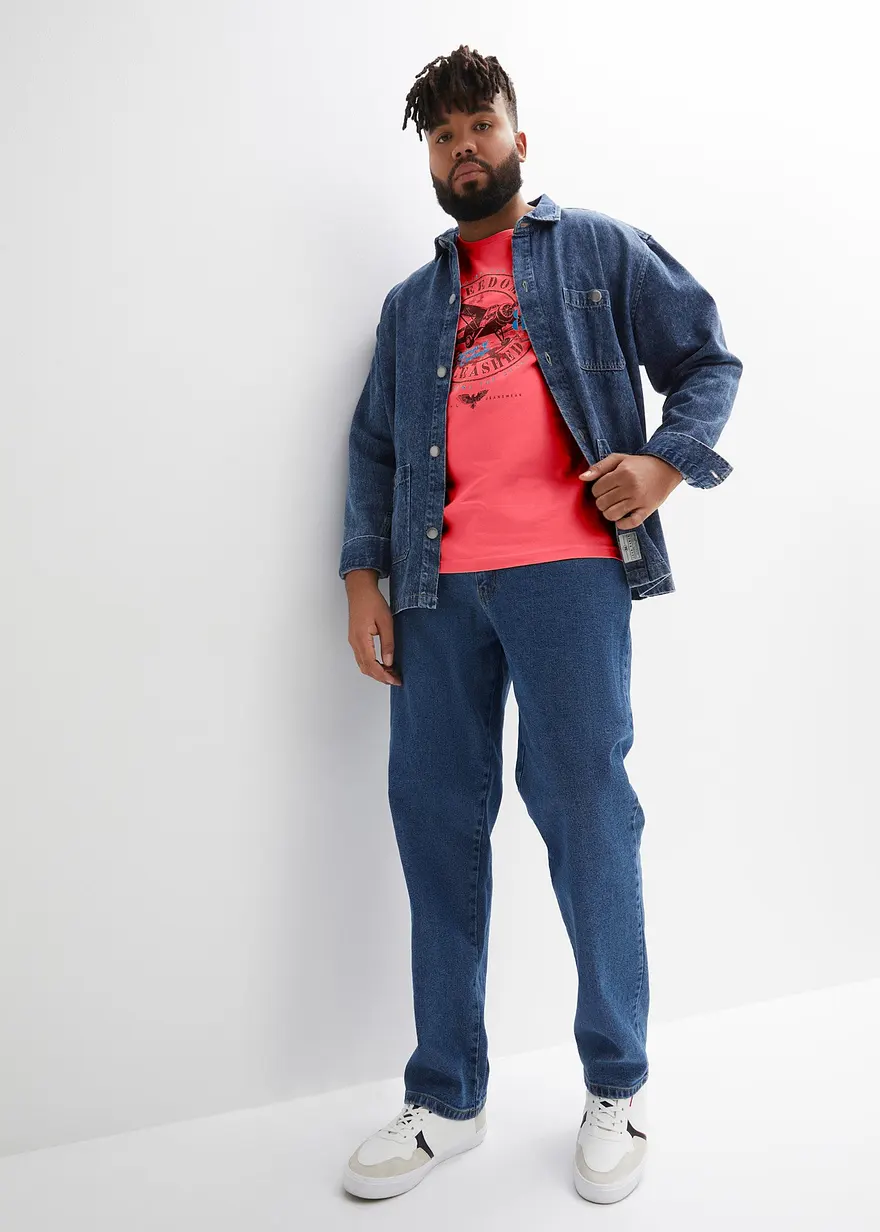 Bonprix Kerniges T-Shirt Aus Hautfreundlicher Bio Baumwolle - Pink