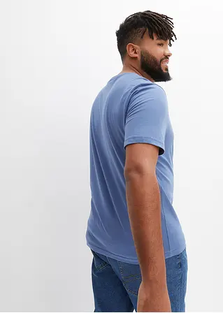 Bonprix Kerniges T-Shirt Aus Hautfreundlicher Bio Baumwolle - Blau