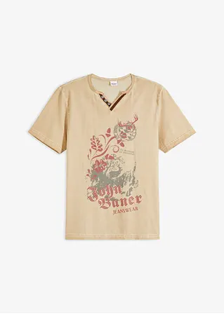 bonprix Kerniges T-Shirt aus pflegeleichter Bio-Baumwolle - beige