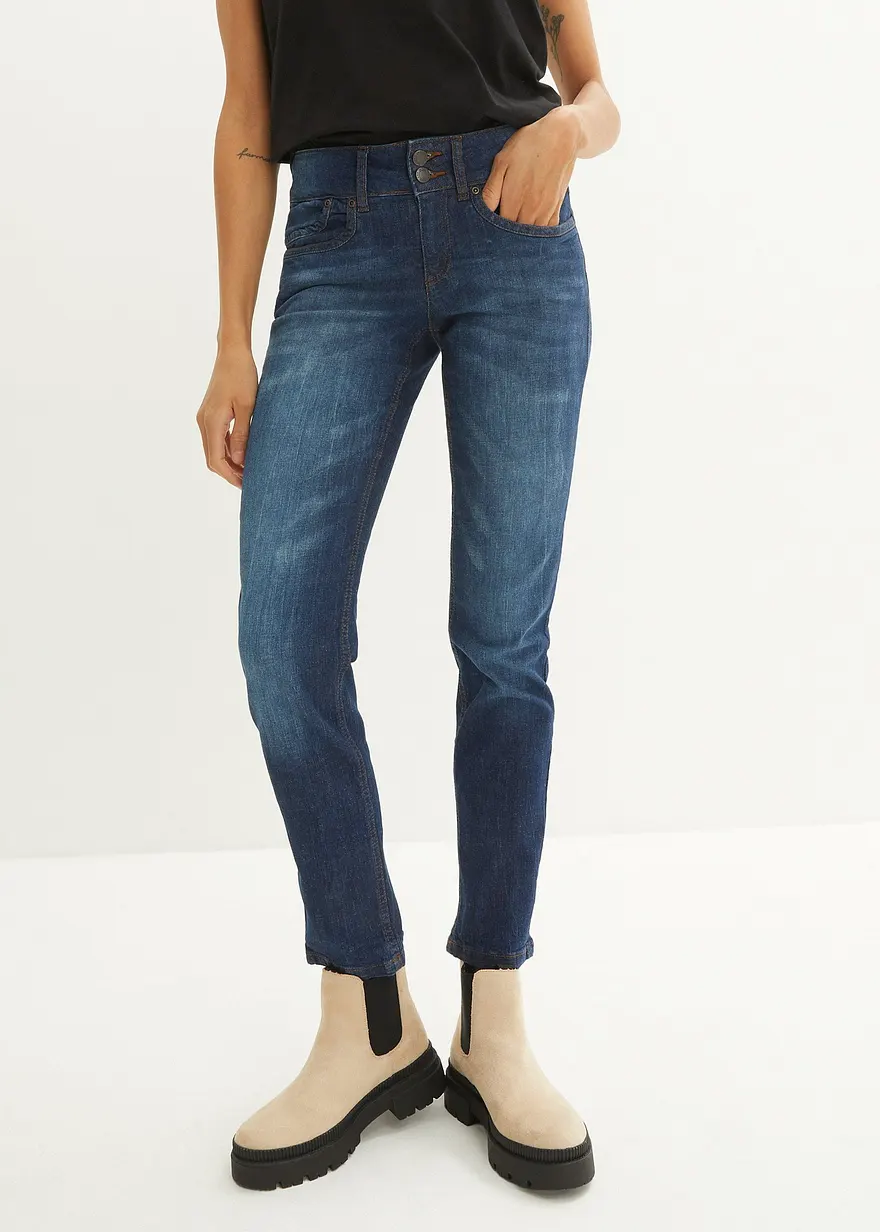 Bonprix Klassisch Geschnittene Stretch-Jeans Mit Doppelknopfverschluss