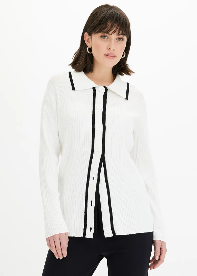 Bonprix Klassisch Schöner Smart Cardigan - Weiß - Damen