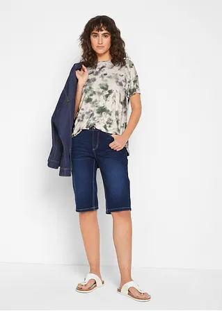 Bonprix Klassische Bermuda Jeans Mit Komfort-Stretch - Blau
