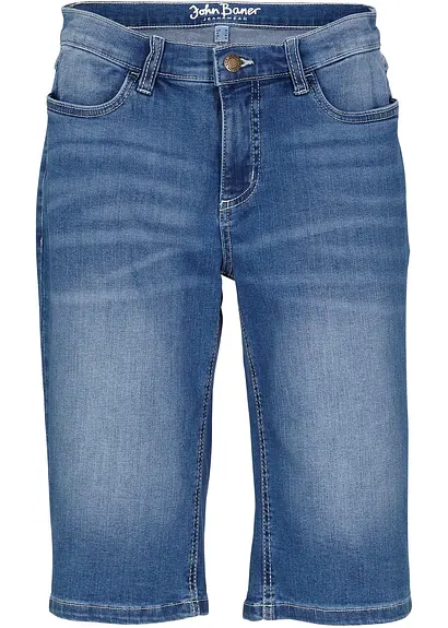 bonprix Klassische Bermuda Jeans mit Komfort-Stretch - blau