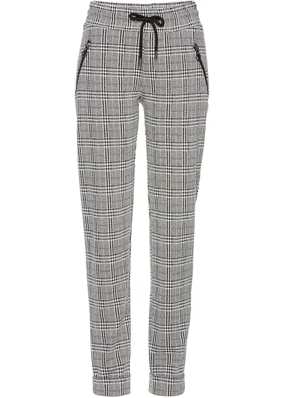 bonprix Klassische Glencheck-Schlupfhose - grau regular