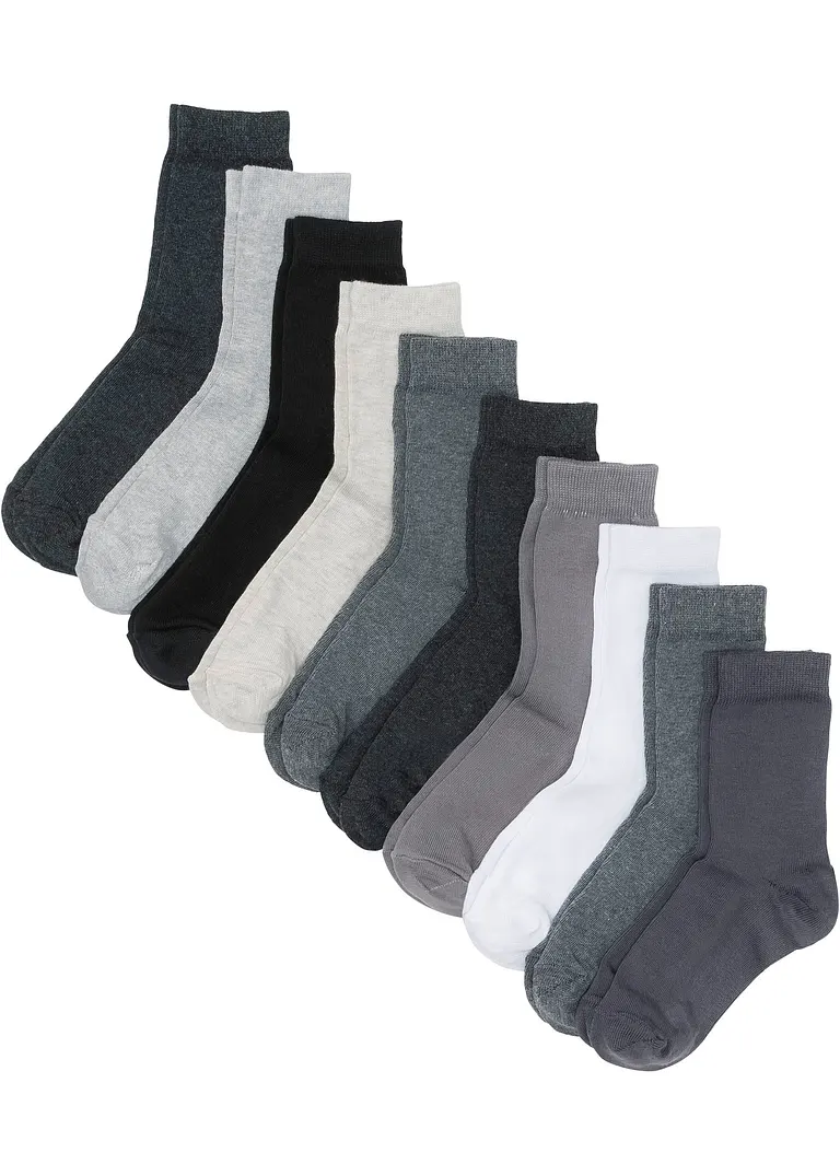bonprix Klassische Socken im 10er Pack - grautöne - Damen