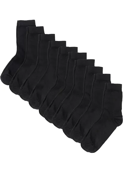 bonprix Klassische Socken im 10er Pack - schwarz - Damen