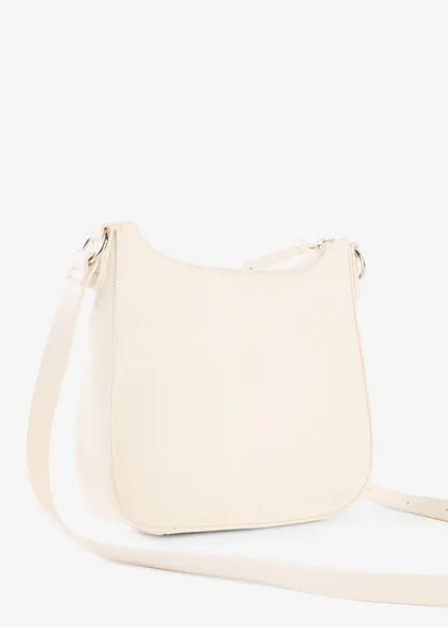 Bonprix Klassische Umhängetasche Aus Lederimitat - Beige