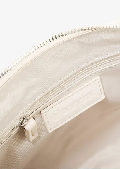 Bonprix Klassische Umhängetasche Aus Lederimitat - Beige