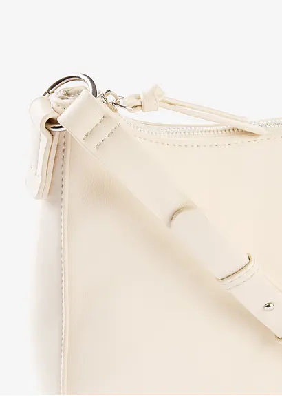 Bonprix Klassische Umhängetasche Aus Lederimitat - Beige