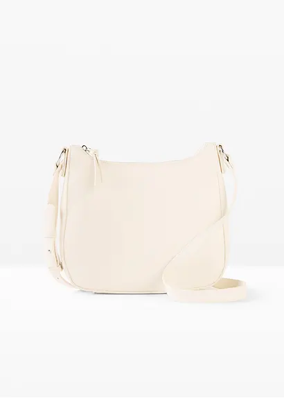 bonprix Klassische Umhängetasche aus Lederimitat - beige