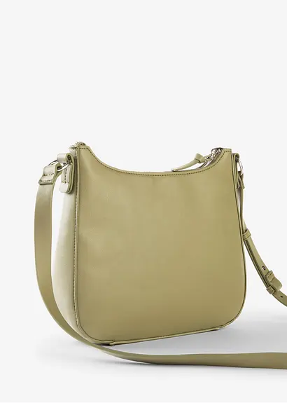 Bonprix Klassische Umhängetasche Aus Lederimitat - Grün - Damen