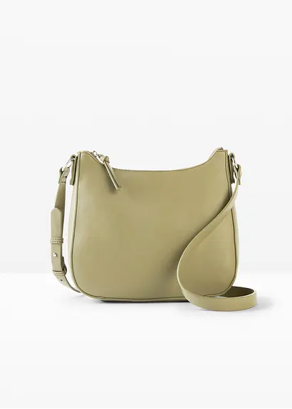 bonprix Klassische Umhängetasche aus Lederimitat - grün - Damen