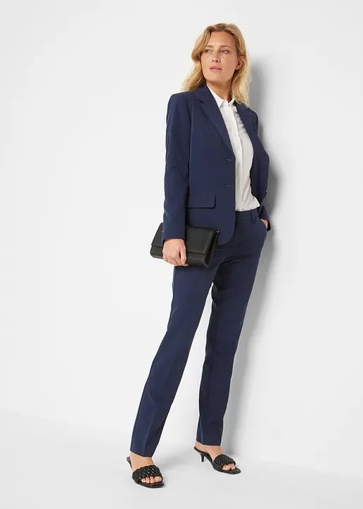 Bonprix Klassischer Hosenanzug Bestehend Aus Komfortabler Anzugshose Und Geschmackvollem Blazer