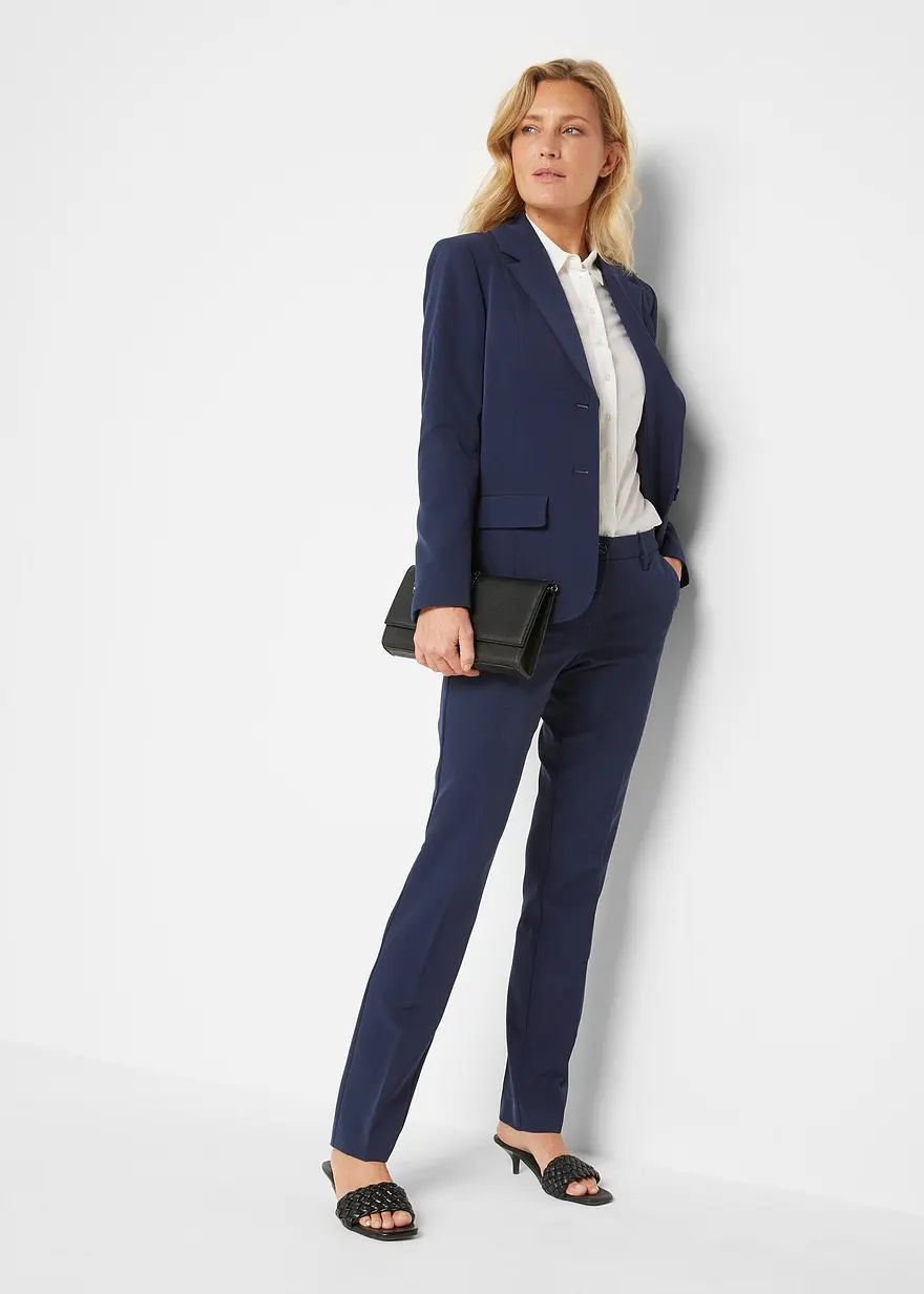 Bonprix Klassischer Hosenanzug Bestehend Aus Komfortabler Anzugshose Und Geschmackvollem Blazer