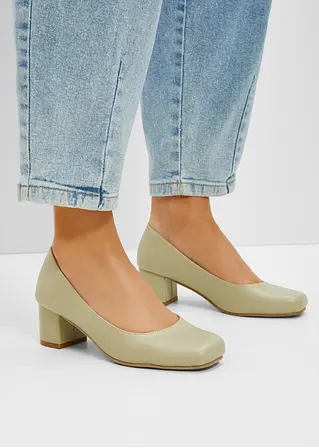 Bonprix Klassischer Pumps Mit Blockabsatz - Grün - Damen