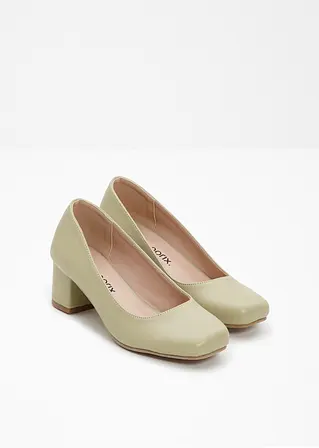 Bonprix Klassischer Pumps Mit Blockabsatz - Grün - Damen