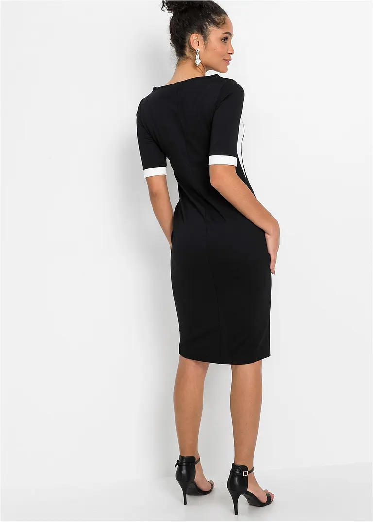 Bonprix Klassisches Etuikleid Mit Modischem V-Ausschnitt. Figurnahe Form