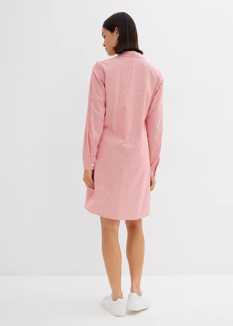 Bonprix Klassisches Hemdblusenkleid Mit Seitenschlitzen - Weiß