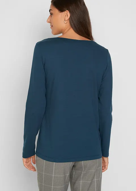 Bonprix Klassisches Langarmshirt Mit V-Ausschnitt 2er Pack