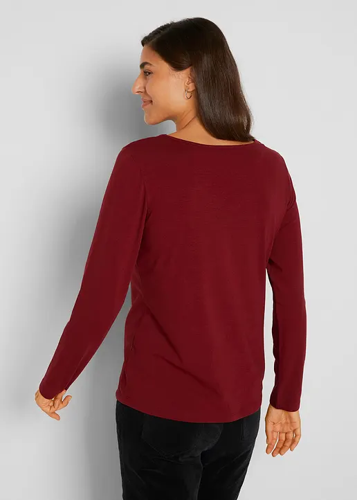 Bonprix Klassisches Langarmshirt Mit V-Ausschnitt 2er Pack