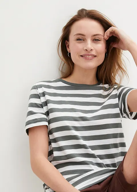 Bonprix Klassisches T-Shirt Mit Kurzen Ärmeln - Damen
