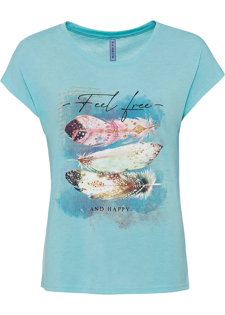bonprix Klassisches T-Shirt mit Rundhalsausschnitt. - blau