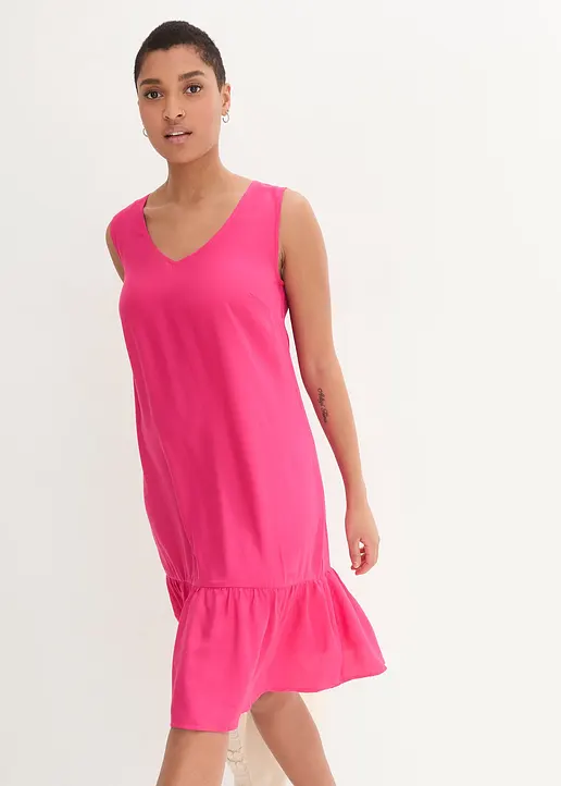 Bonprix Kleid In A-Linie Aus Herrlich Fließender Viskose-Qualität - Pink