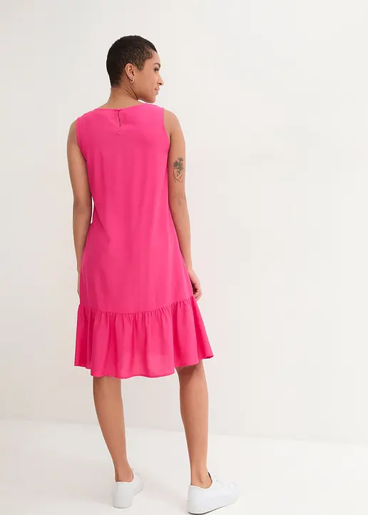 Bonprix Kleid In A-Linie Aus Herrlich Fließender Viskose-Qualität - Pink