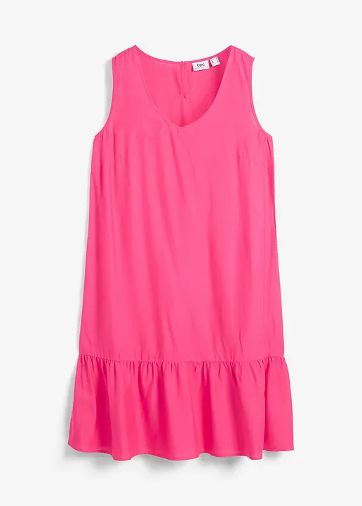 bonprix Kleid in A-Linie aus herrlich fließender Viskose-Qualität - pink