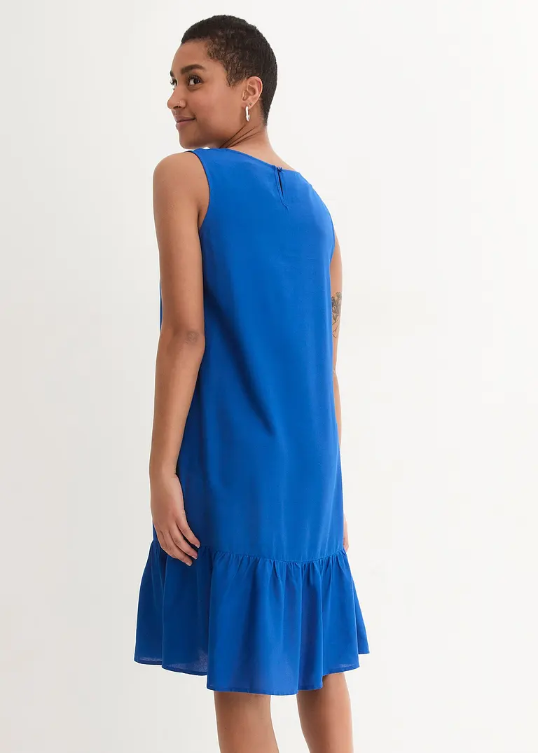 Bonprix Kleid In A-Linie Aus Herrlich Fließender Viskose-Qualität - Blau