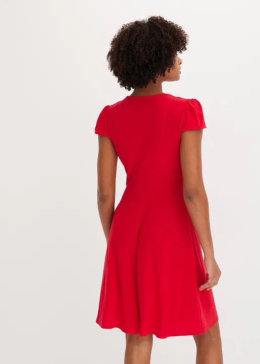 Bonprix Kleid Mit Dekorativer Schnalle Vorne An Der Taille. - Rot Petite