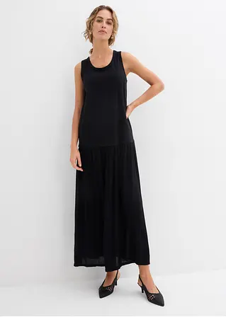 Bonprix Kleid Mit Längerem Tanktop-Oberteil Und Rock Im Materialmix