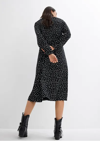 Bonprix Kniebedeckendes Jerseykleid Mit Figurumspielendem Schnitt - Damen