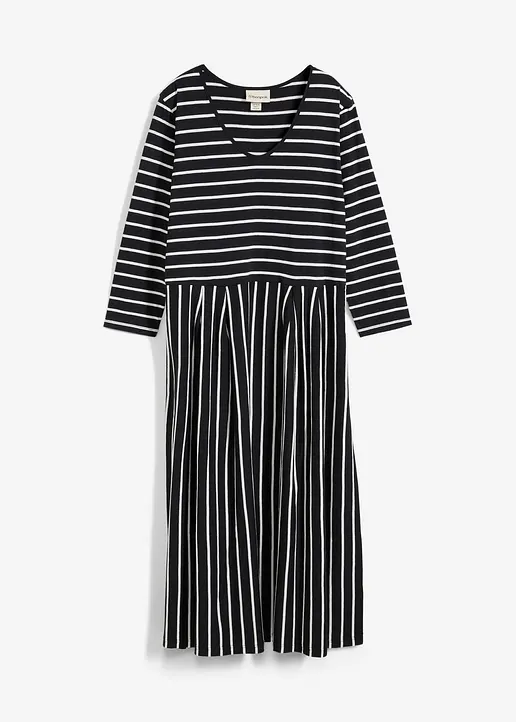 bonprix Kniebedeckendes Jerseykleid mit figurumspielendem Schnitt - Damen