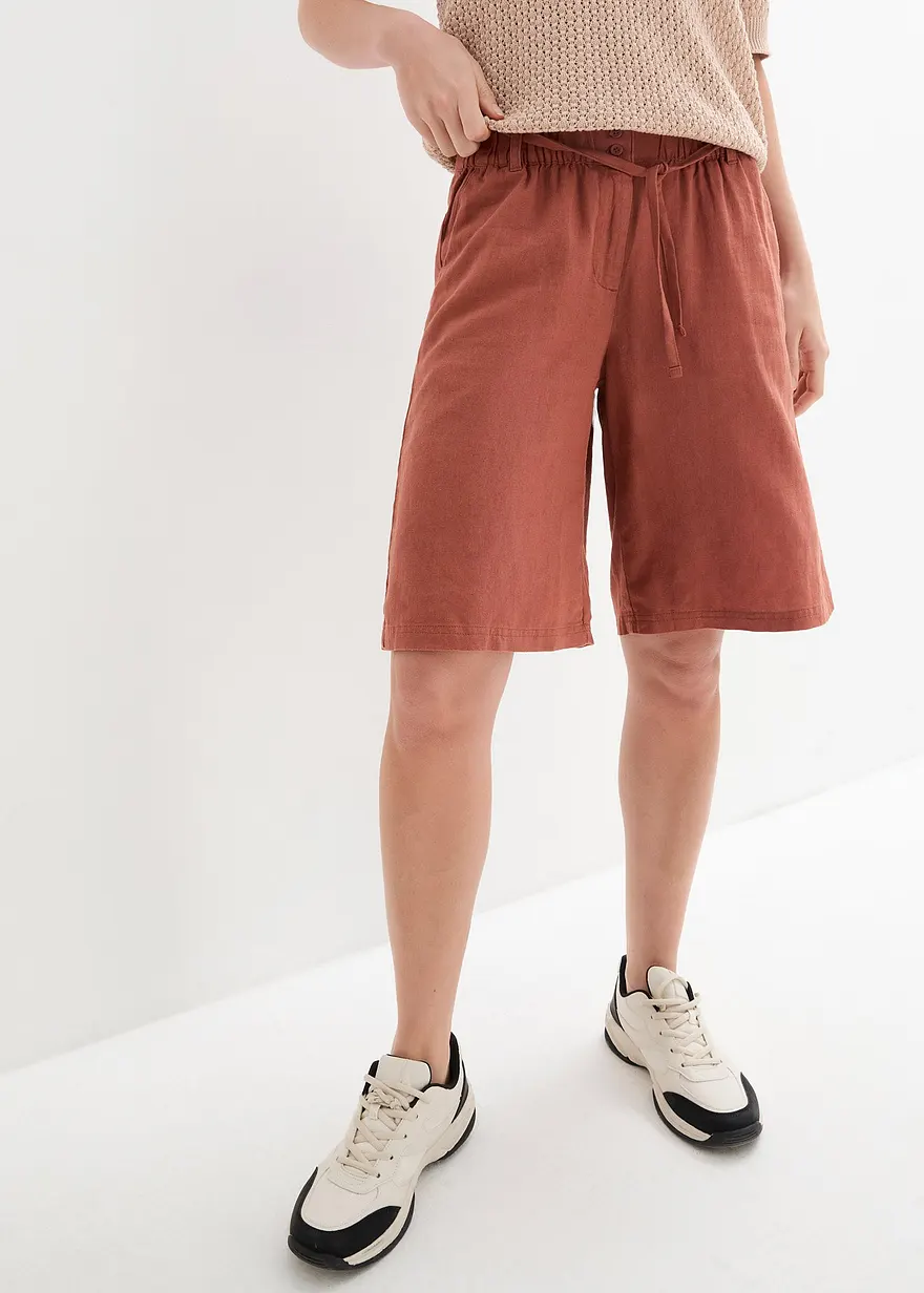 Bonprix Knielange Shorts Aus Einem Luftigen Leinen-/Viskosemischgewebe