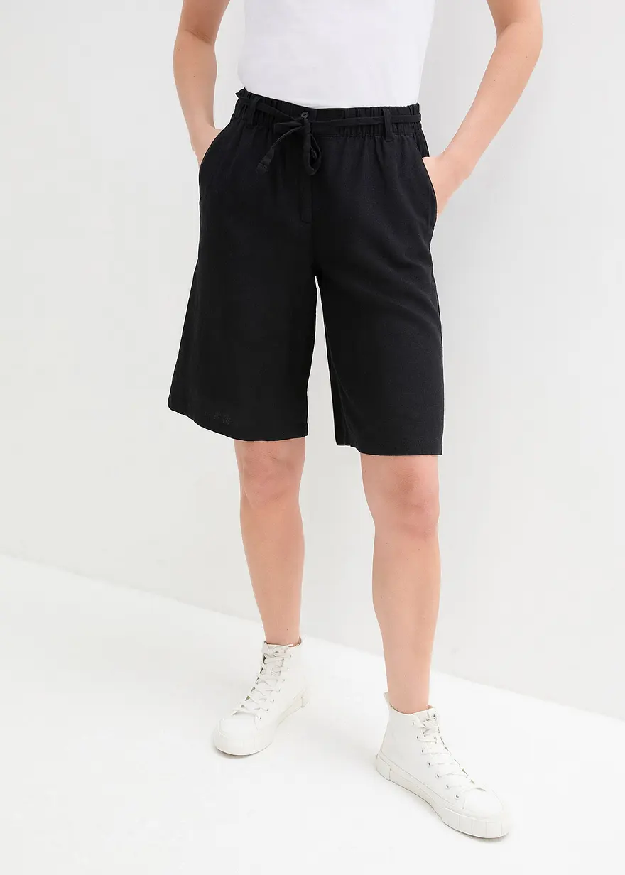 Bonprix Knielange Shorts Aus Einem Luftigen Leinen-/Viskosemischgewebe