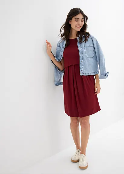 Bonprix Knieumspielendes Jerseykleid Für Die Schwangerschaft Und Danach