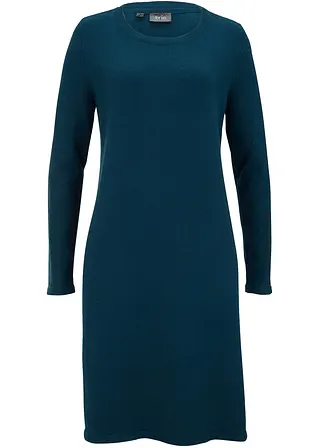 bonprix Knieumspielendes Langarmkleid mit Rundhals-Ausschnitt - grün