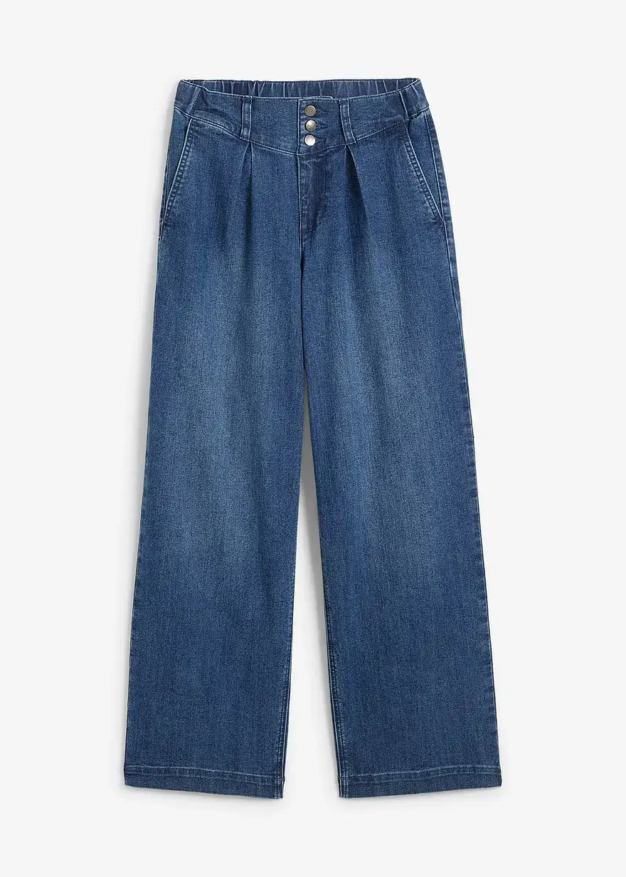 bonprix Knöchelfreie High-Waist-Jeans bietet Bewegungsfreiheit für jede Silhouette