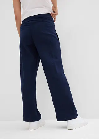Bonprix Knöchellange Baumwollhose Für Die Schwangerschaft - Blau - Damen
