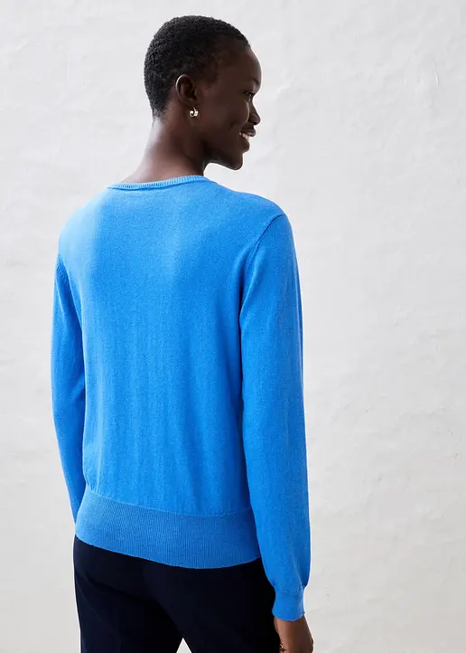 Bonprix Kombinierbare Strickjacke Mit Seidenanteil - Blau