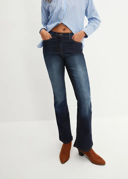 Bonprix Kombistarke Basic-Stretch-Jeans Im 5-Pocket-Style - Blau Petite